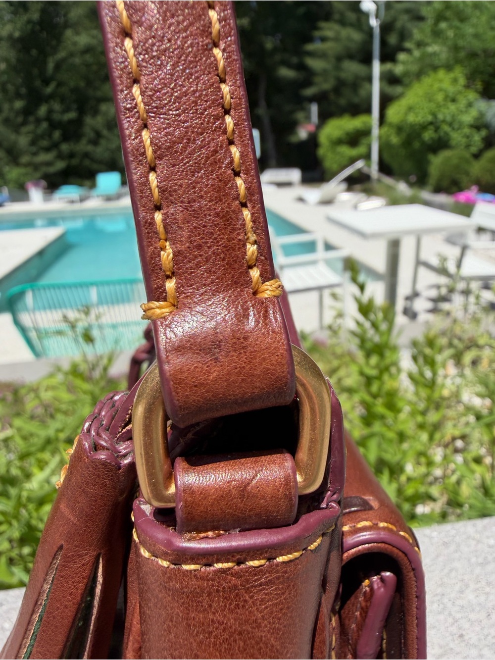 Dooney & Bourke Brown Florentine Leather shoulder bag - Picture 13 of 16